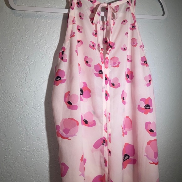 Cabi 5218 Tie-Back Halter Top Blouse Pink Floral M - Picture 6 of 6